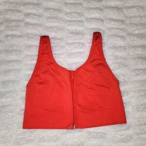 All In Motion Zip-Up Sports Bra Coral